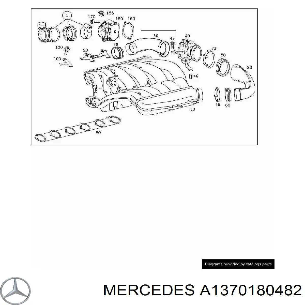  Mercedes A1370180482 ціна, від 19.97 USD