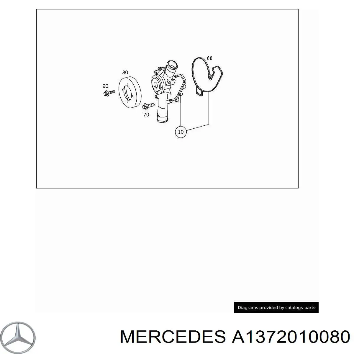A1372010080 Mercedes Прокладка водяної помпи