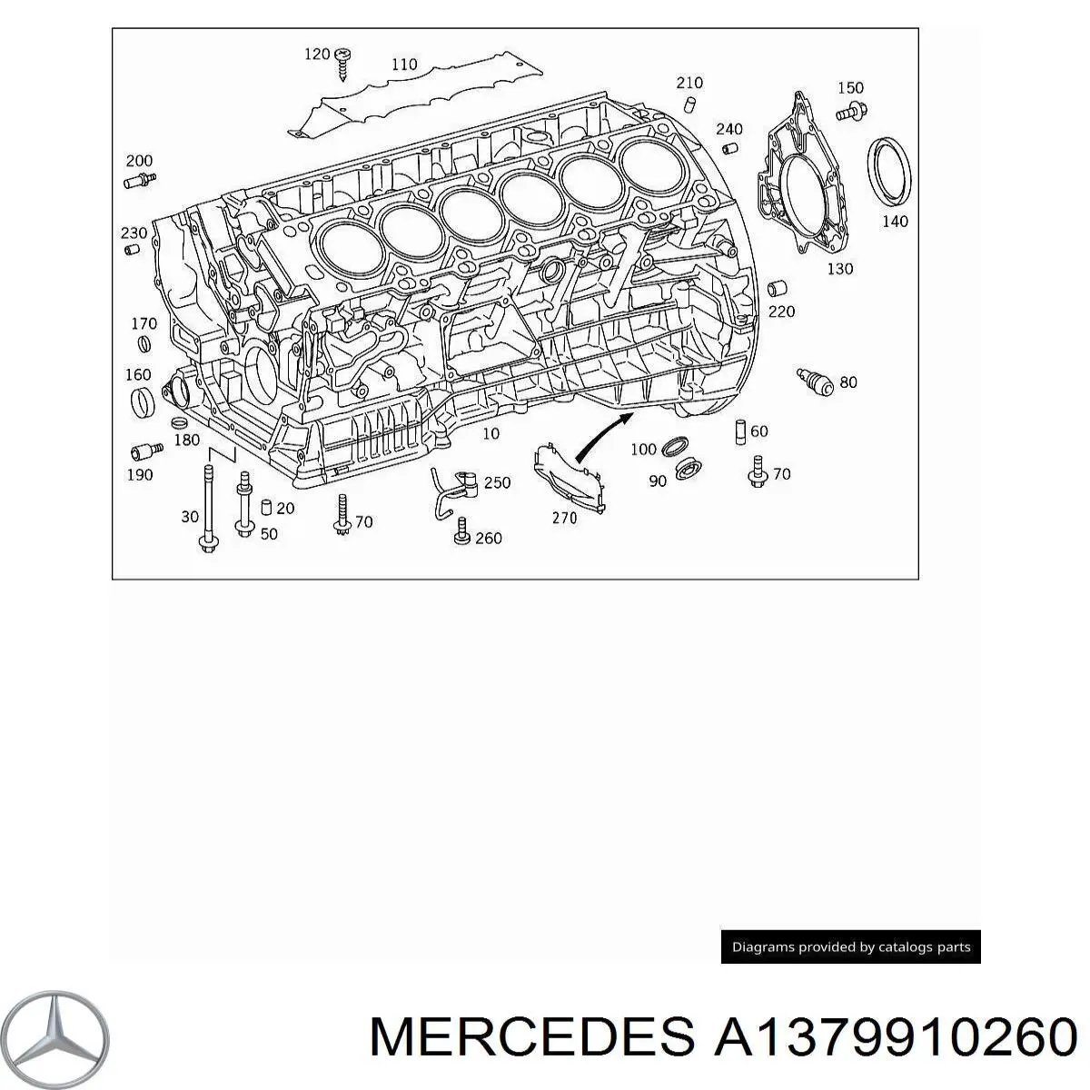  Mercedes A1379910260 ціна, від 25.42 USD