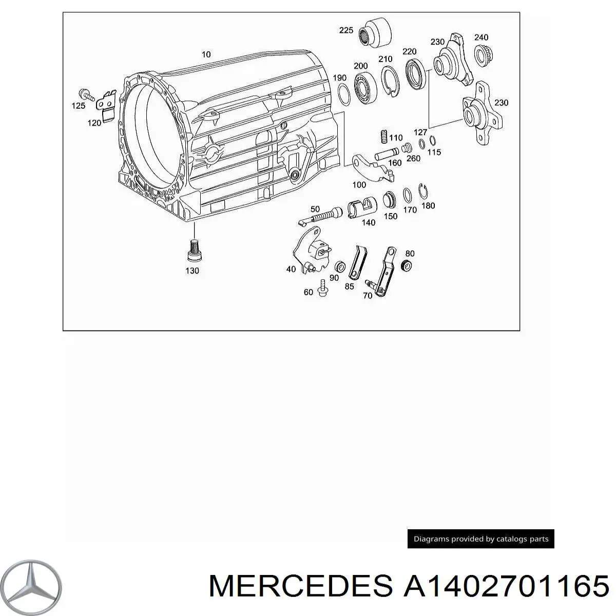A1402701065 Mercedes Механізм вибору передач / привід перемикання