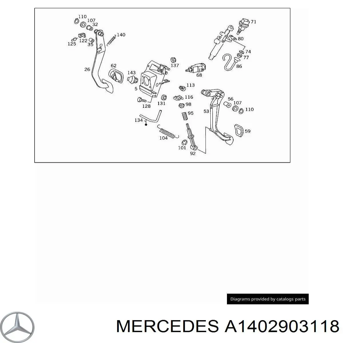 A1402902418 Mercedes Педаль гальма