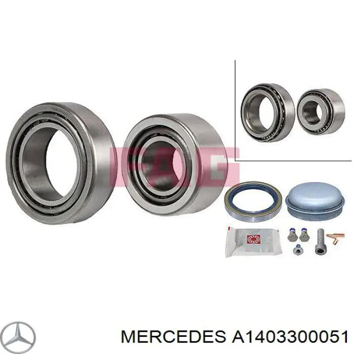 Комплект підшипник маточини передньої Mercedes A1403300051 ціна, від 26.75 USD