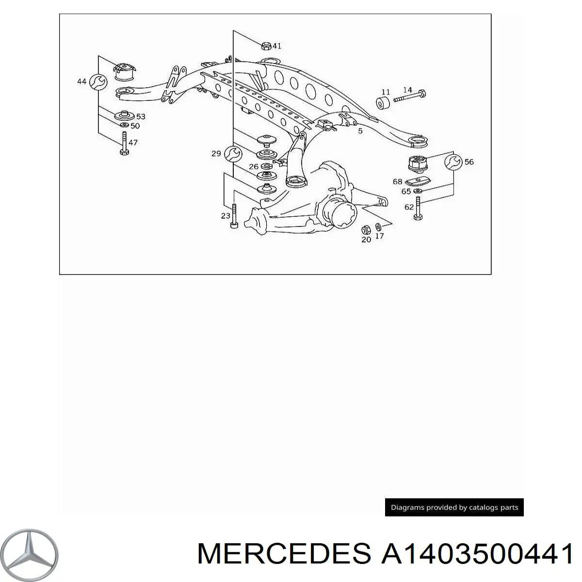Балка задньої підвіски, підрамник на Mercedes S-Class (W140)