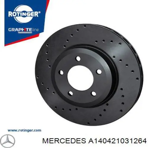 Купити A140421031264 Mercedes Ротор гальмівний