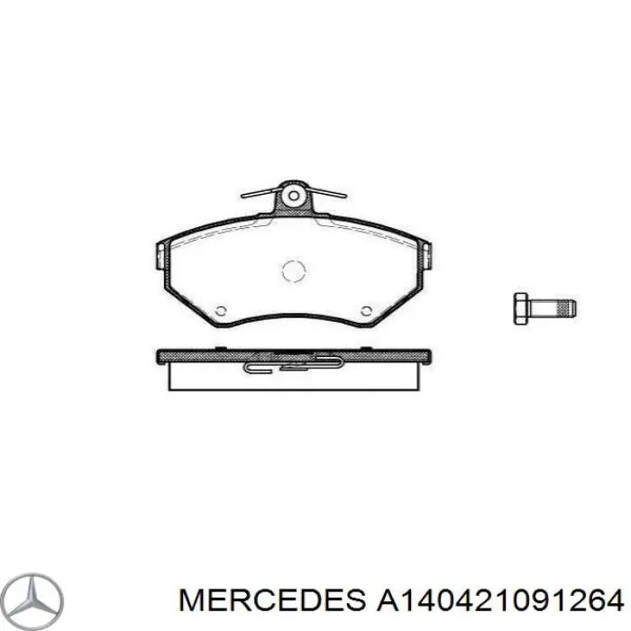 Гальмівні диски передні A140421091264 Mercedes