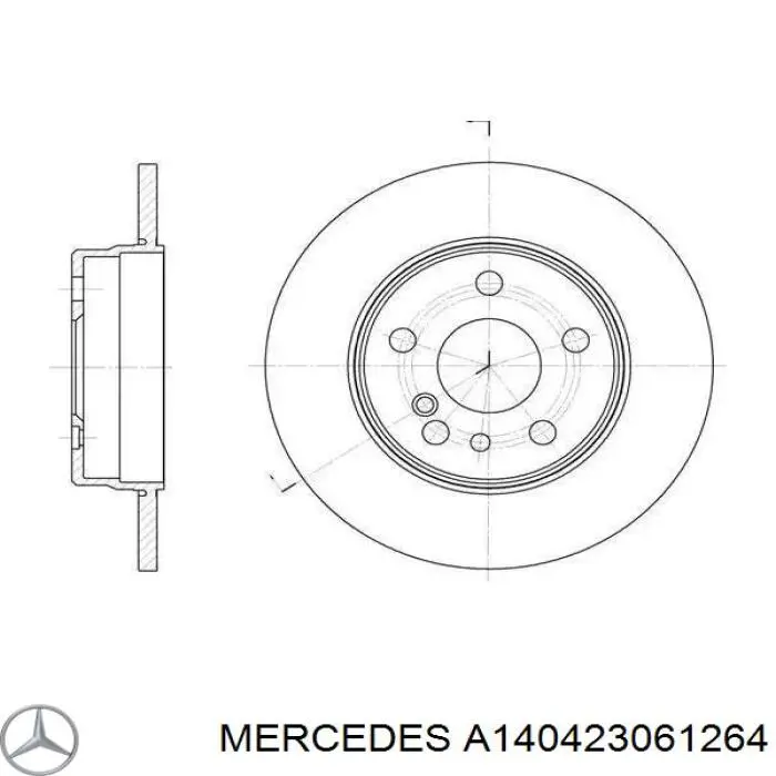 Задні дискові гальма Mercedes A140423061264 ціна, від 37.75 USD