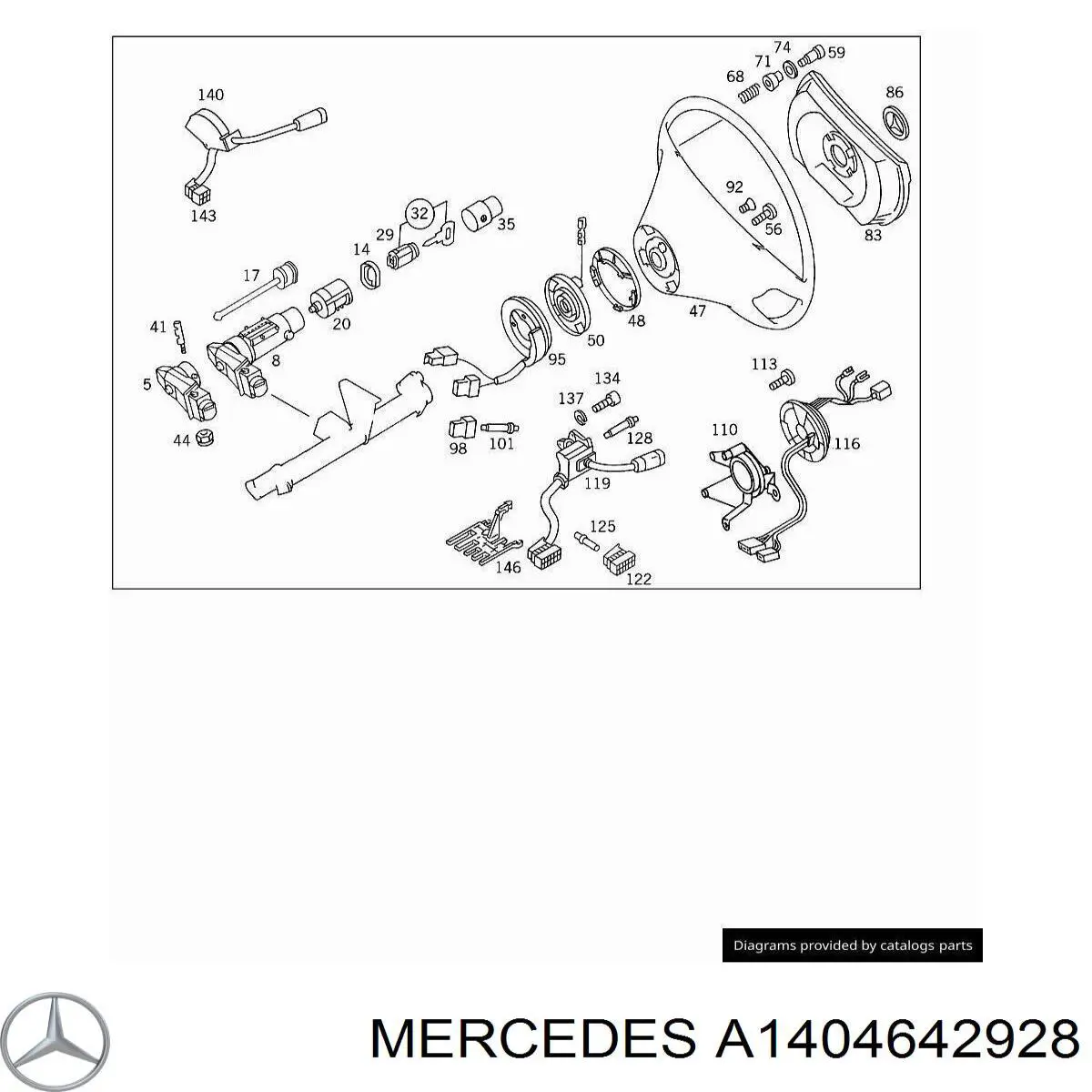 Шлейф керма Mercedes A1404642928 ціна, від 2.53 USD