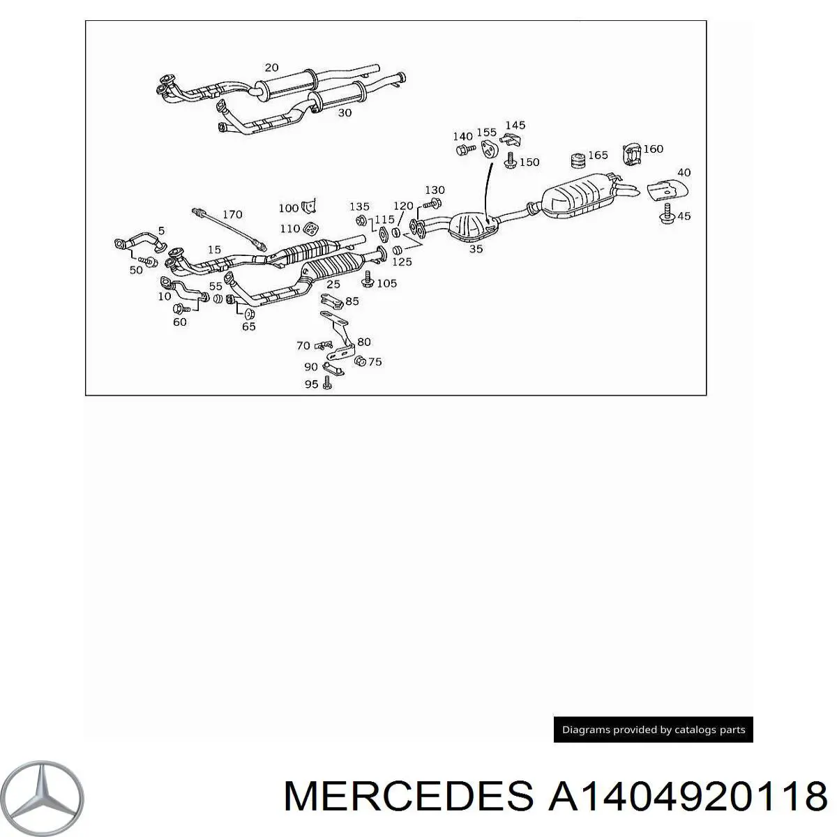  Mercedes A1404920118 ціна, від 1.27 USD