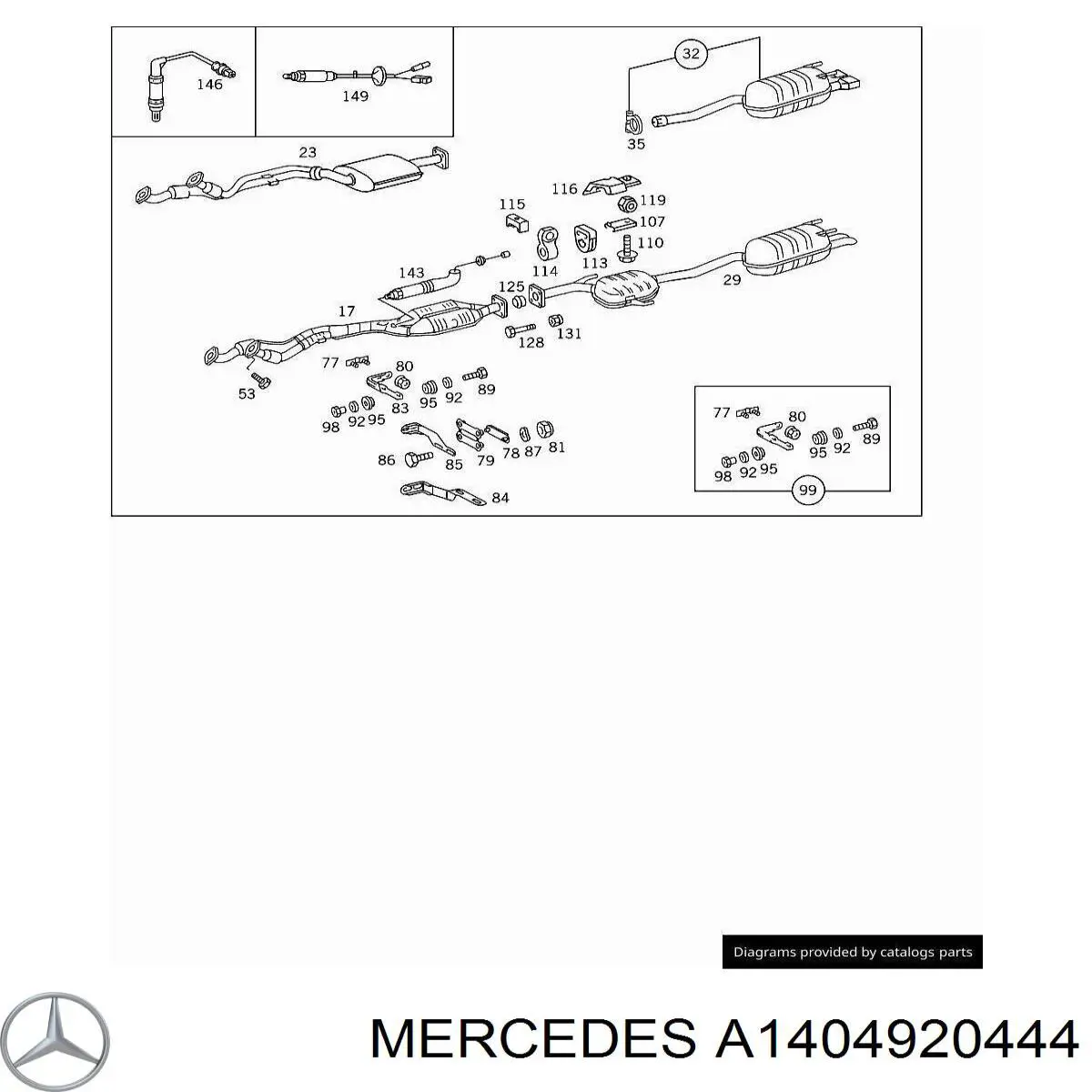Подушка кріплення глушника Mercedes A1404920444 ціна, від 2.27 USD