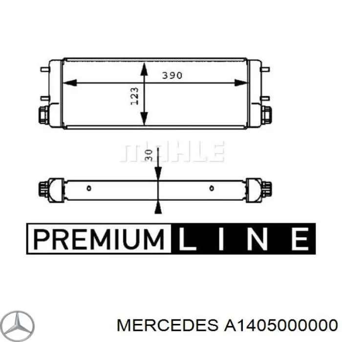 Радіатор масляний Mercedes A1405000000 ціна, від 267.11 USD