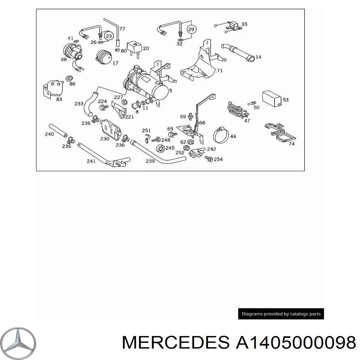 A1405000098 Mercedes Автономна пічка