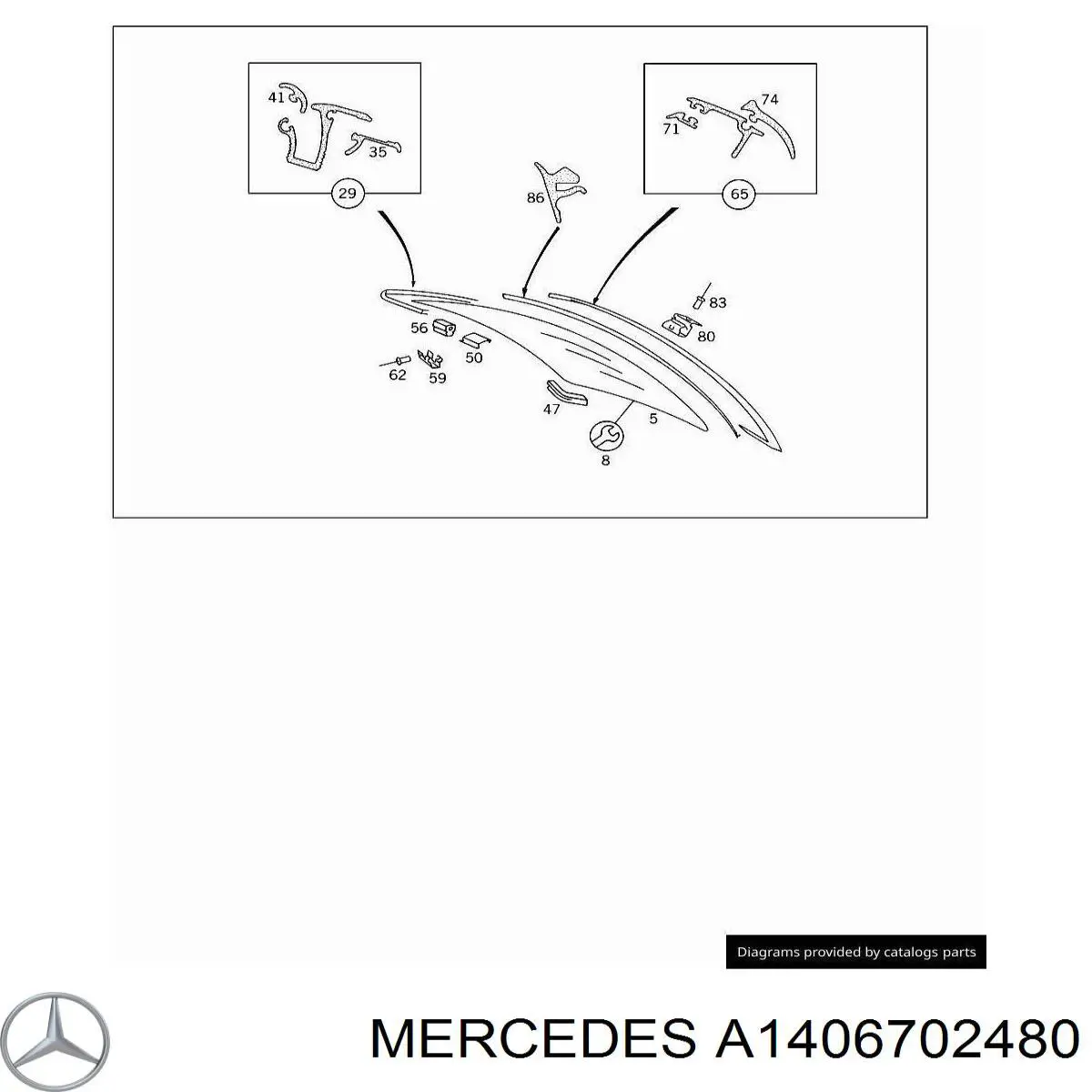 Скло автомобільне заднє Mercedes A1406702480 ціна, від 1791.70 USD