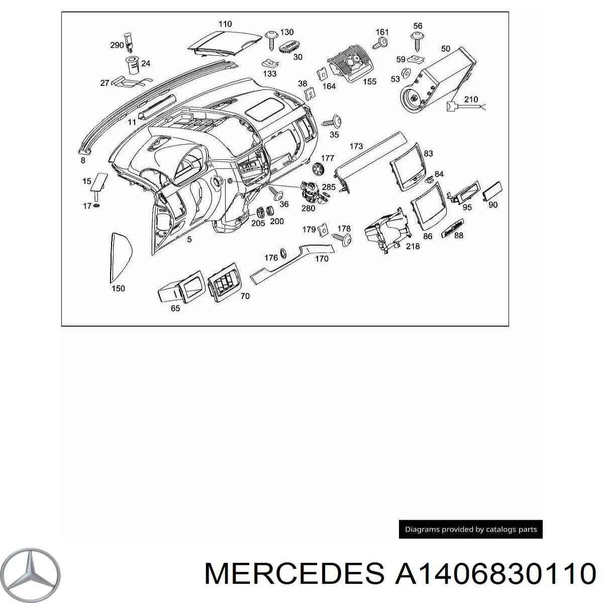  Mercedes A1406830110 ціна, від 0.92 USD