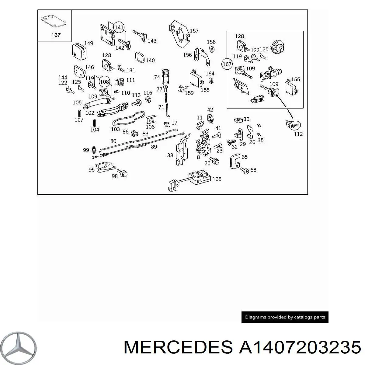  Mercedes A1407203235 ціна, від 50.68 USD