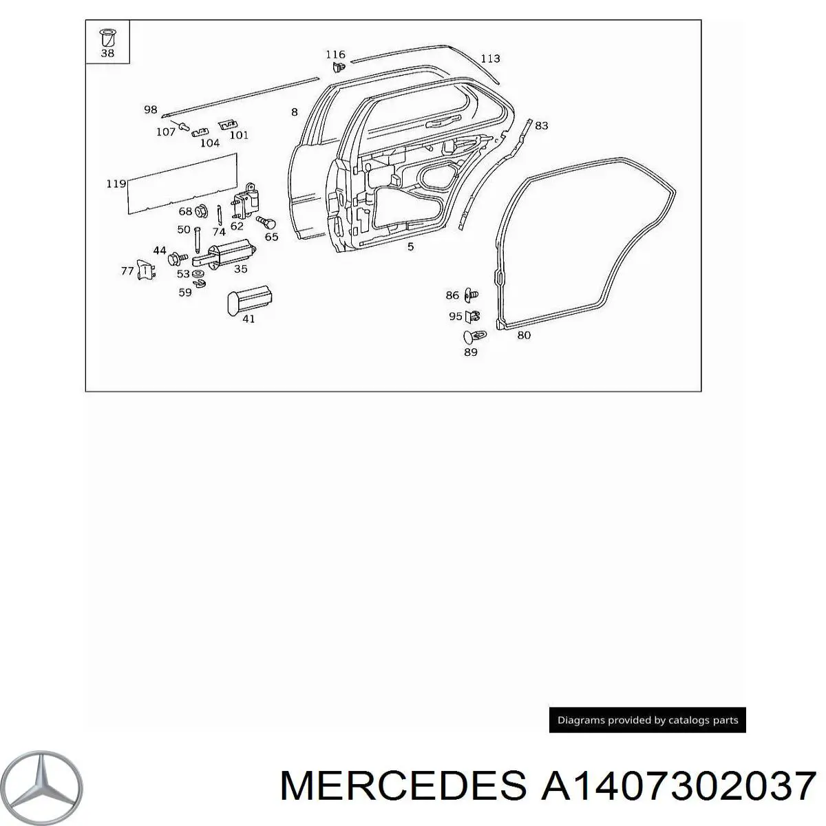  Mercedes A1407302037 ціна, від 44.34 USD
