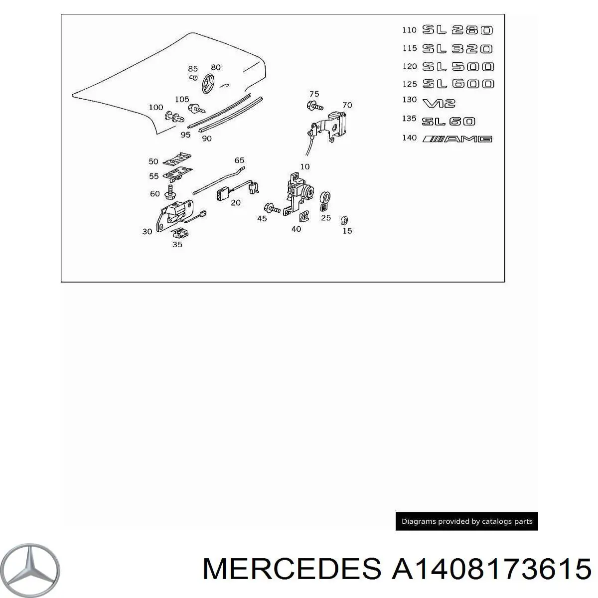  Mercedes A1408173615 ціна, від 26.69 USD