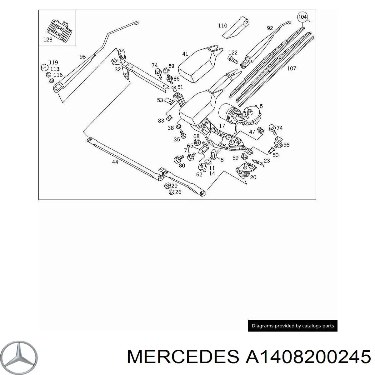 Купити A1408200245 Mercedes Безконтактні двірники