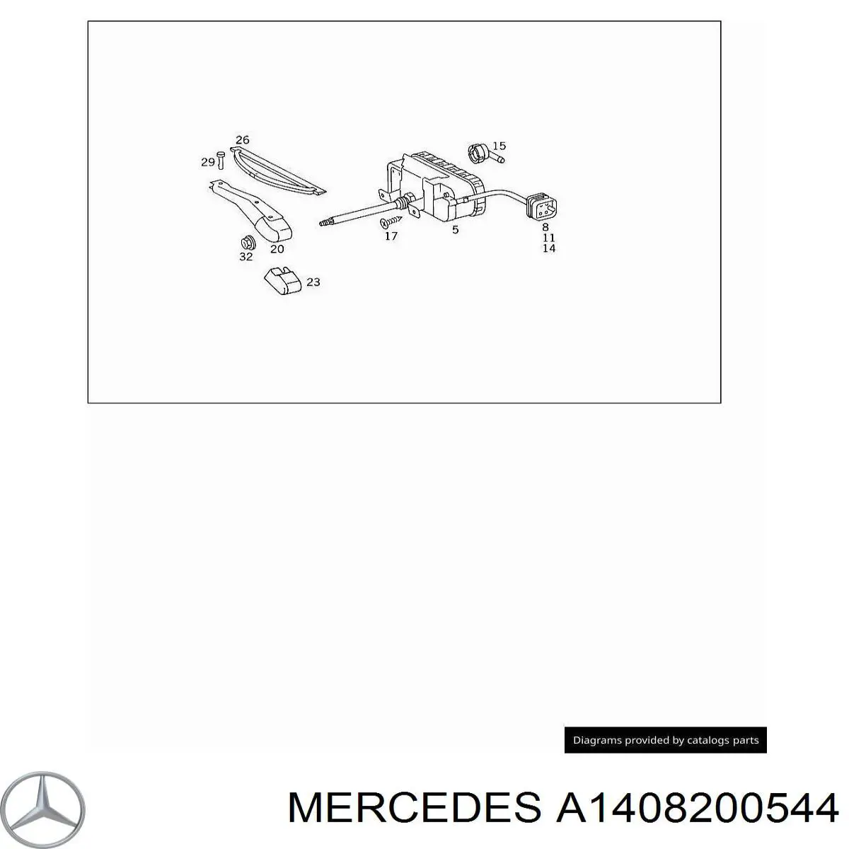 Склоочисник Mercedes A1408200544 ціна, від 25.34 USD