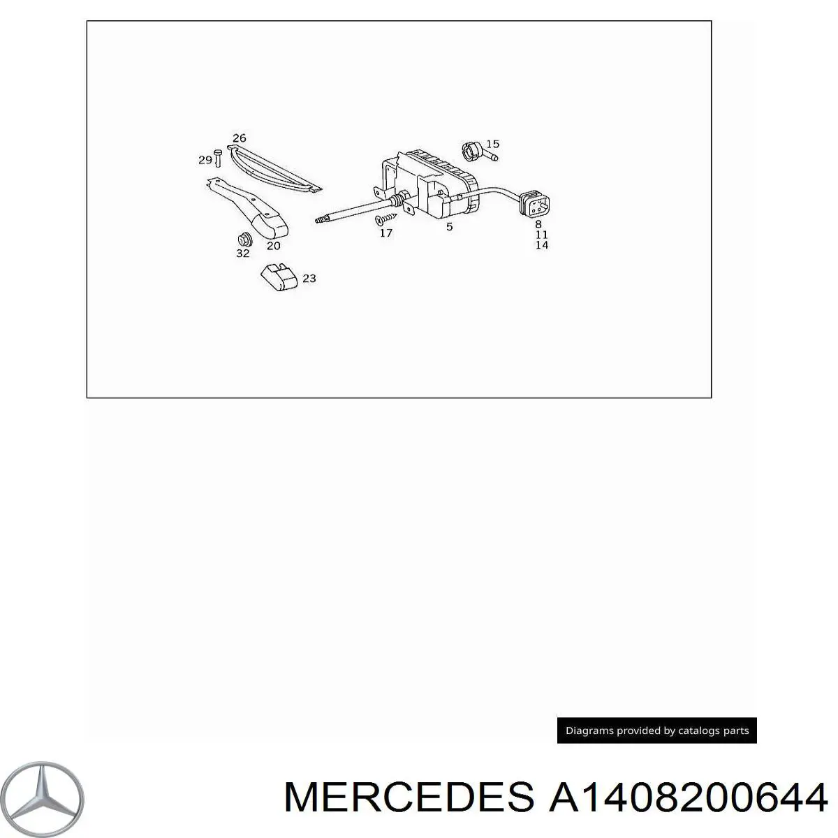 Склоочисник Mercedes A1408200644 ціна, від 42.18 USD