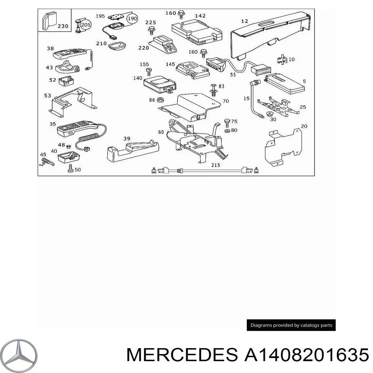  Mercedes A1408201635 ціна, від 174.18 USD