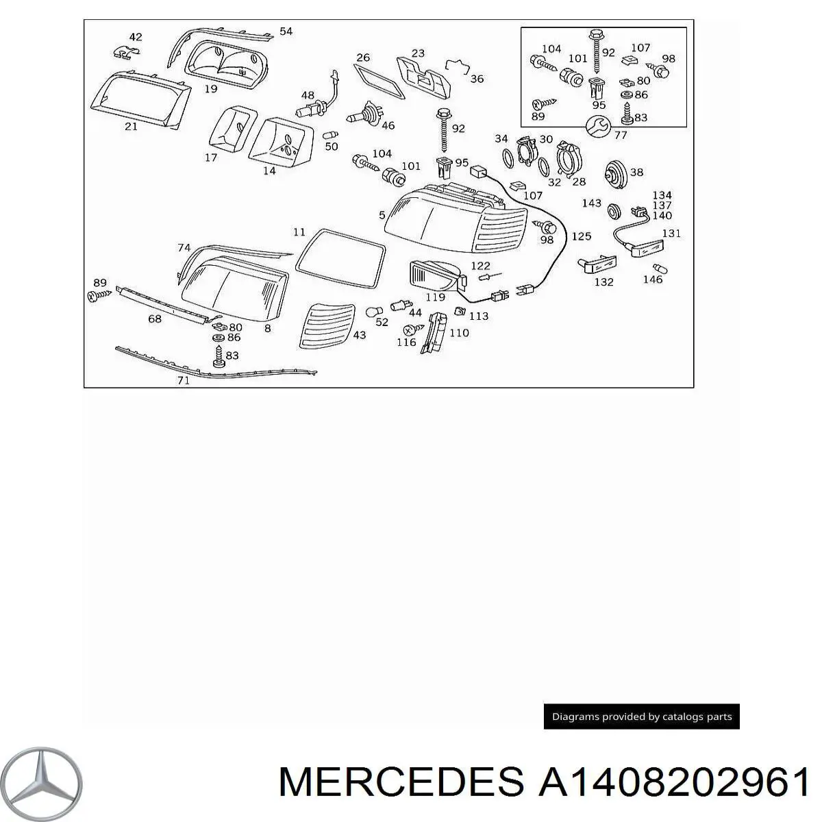 A1408202961 Mercedes Фари