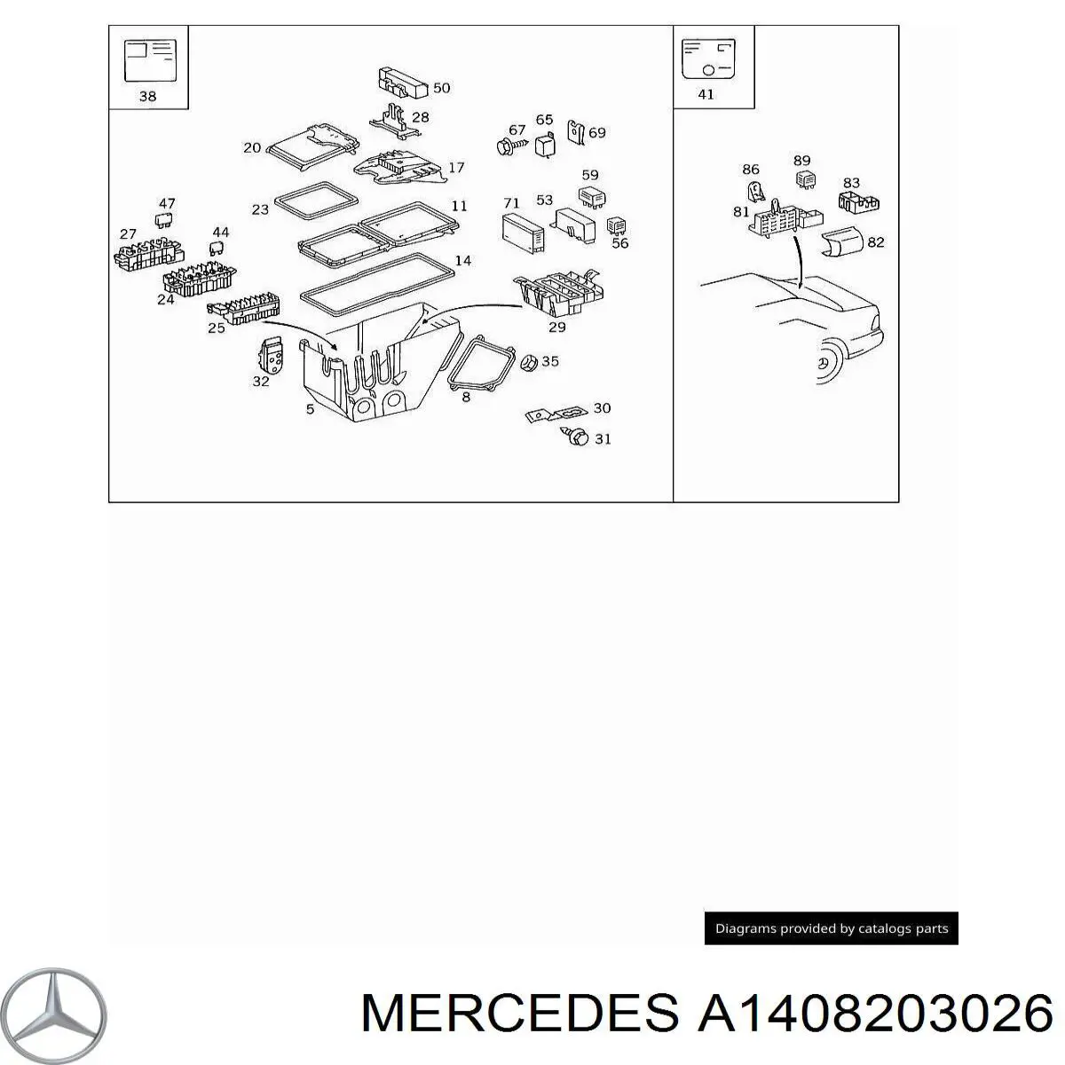 Mercedes A1408203026 ціна, від 19.00 USD
