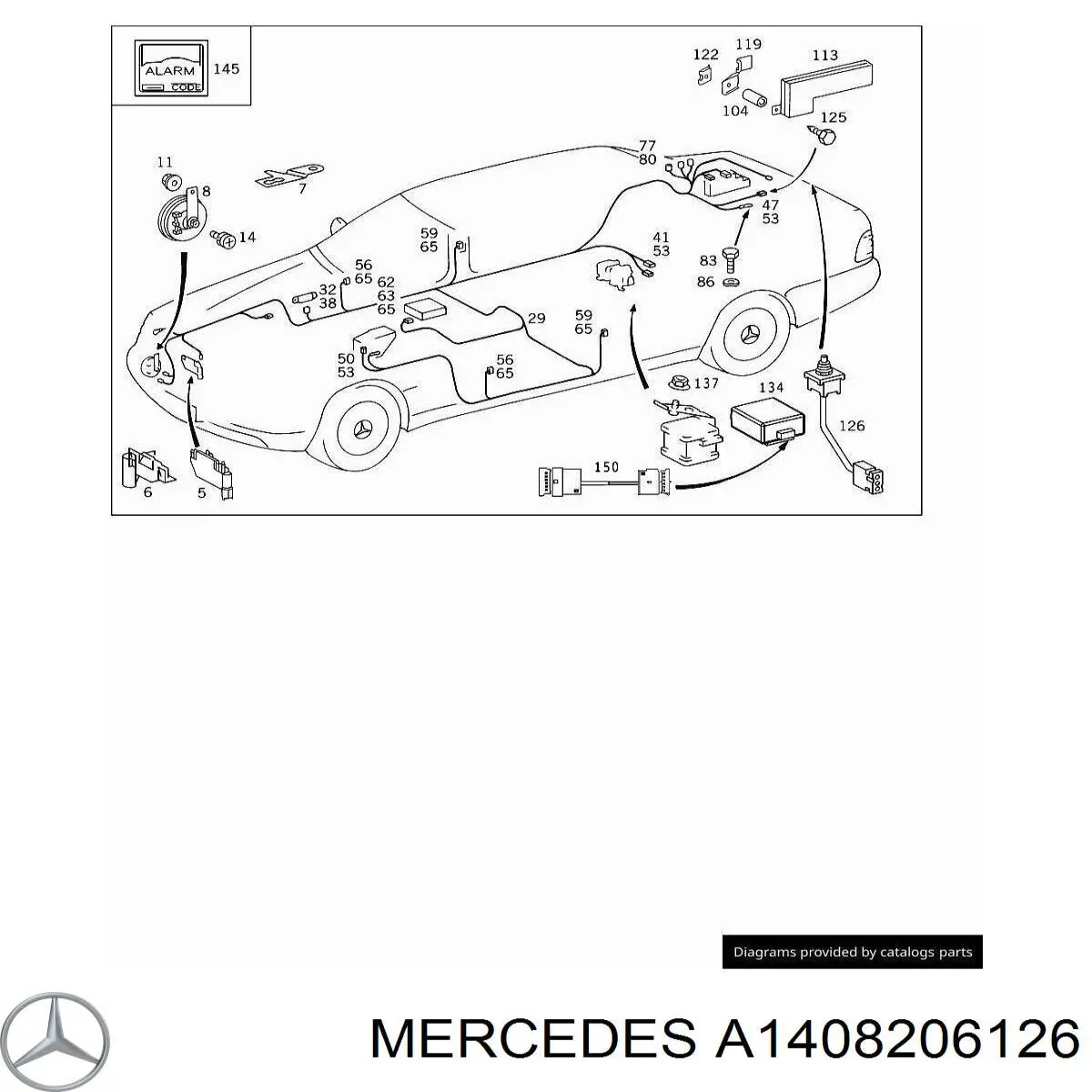 A1408206126 Mercedes Брелок управління сигналізацією