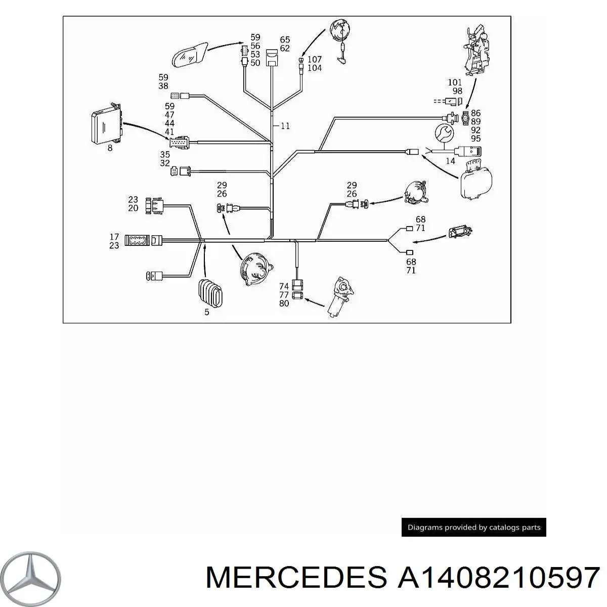  Mercedes A1408210597 ціна, від 1.28 USD