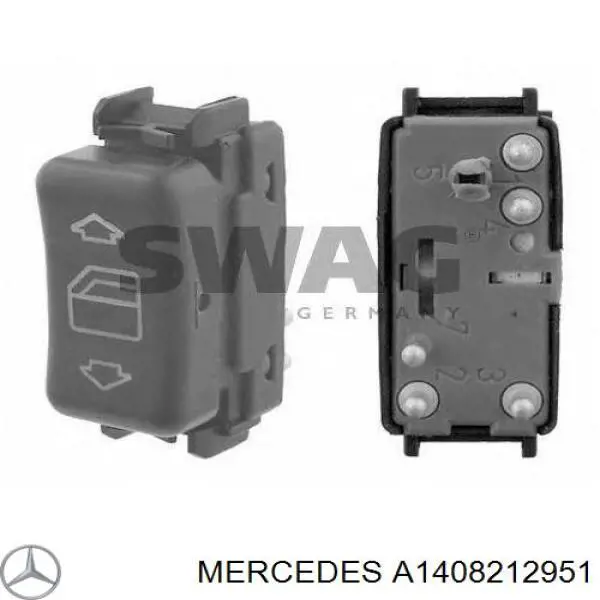 Купити A1408212851 Mercedes Кнопка вмикання двигуна склопідіймача центральної консолі