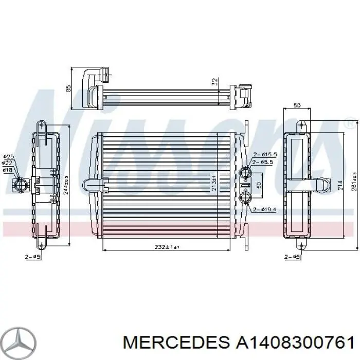 A1408300761 Mercedes радіатор пічки (обігрівача)