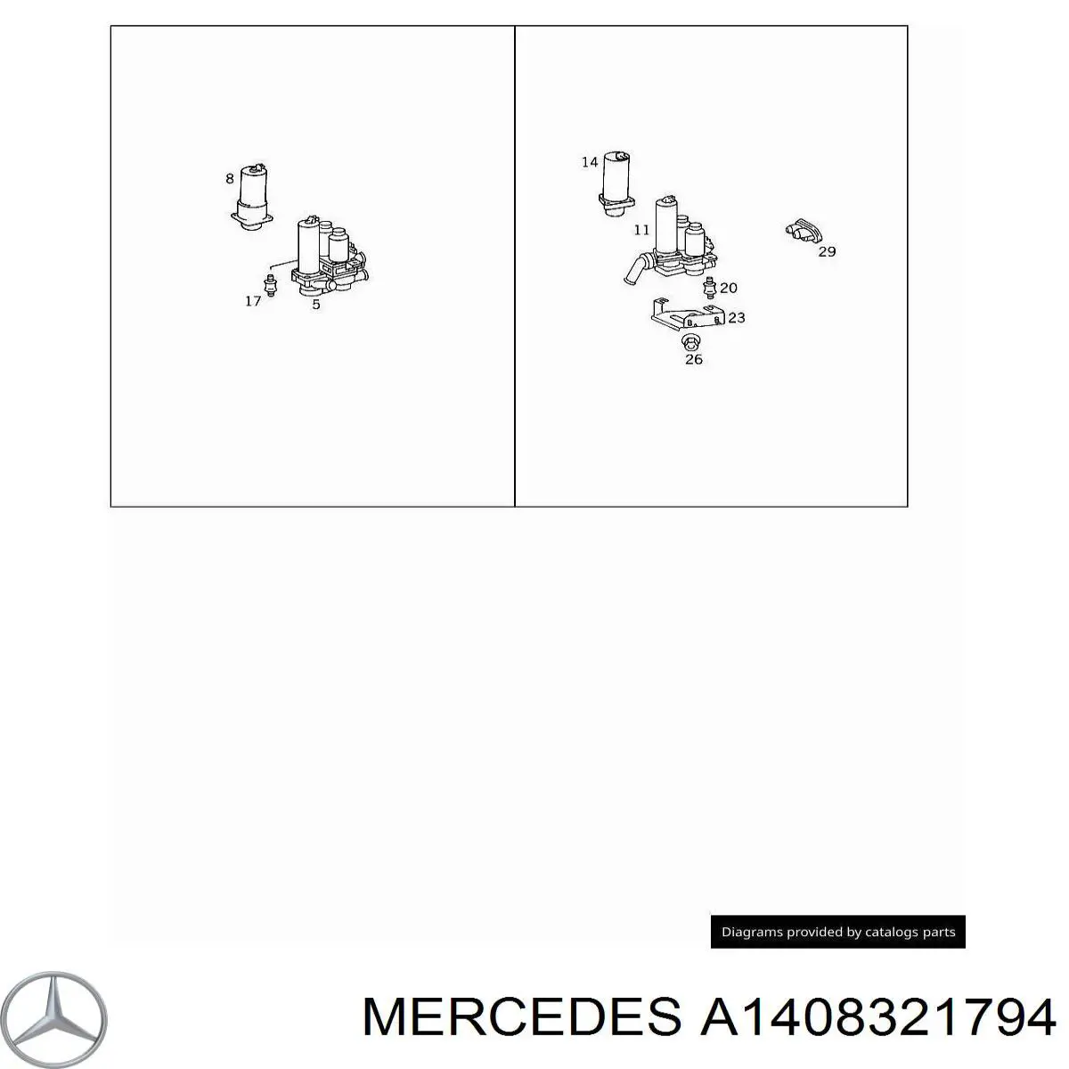  Mercedes A1408321794 ціна, від 25.33 USD