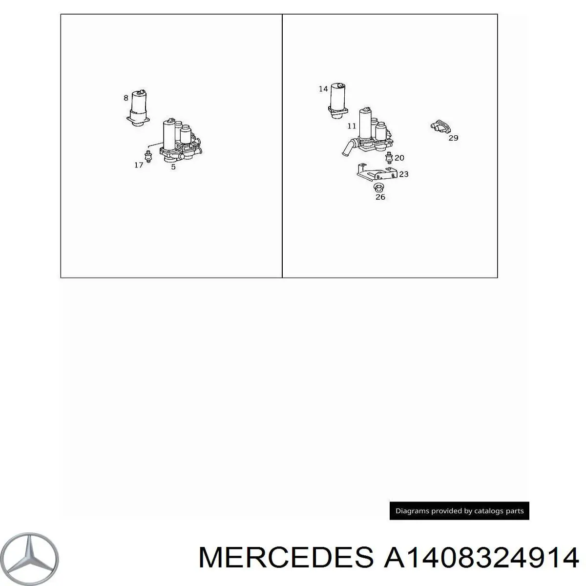 Скоба гальмівної трубки Mercedes A1408324914 ціна, від 4.16 USD