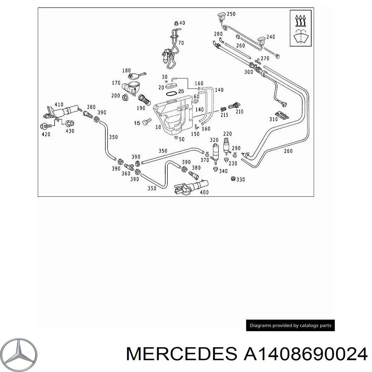  Mercedes A1408690024 ціна, від 4.19 USD