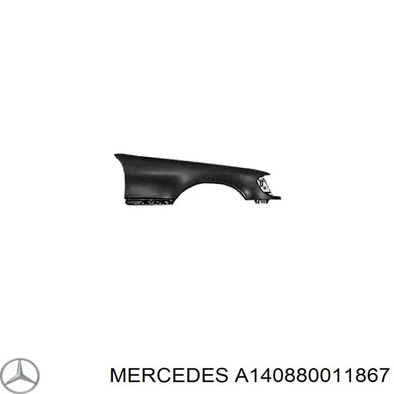 Крило переднє ліве на Mercedes S-Class (W140)