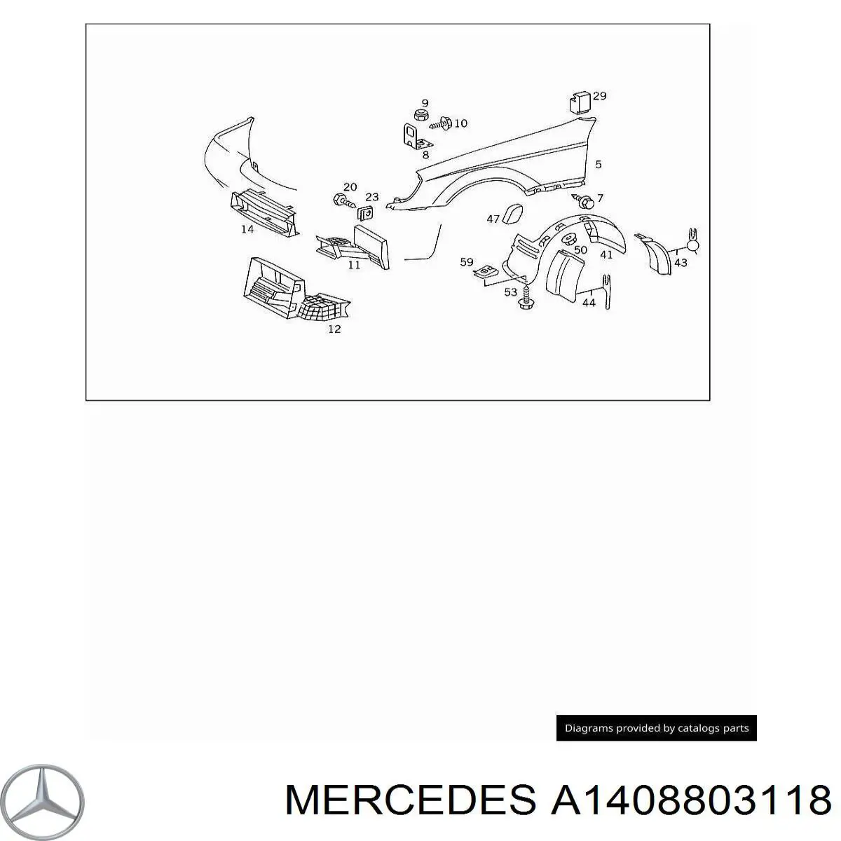 Купити Крило переднє ліве Mercedes S  C140