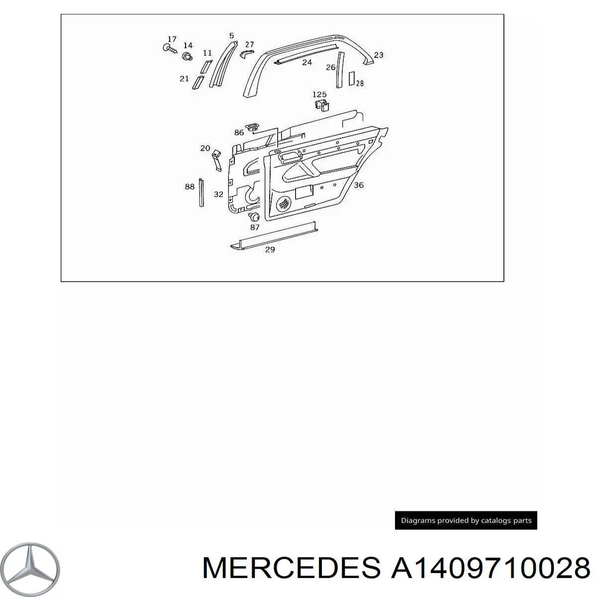  Mercedes A14097100289051 ціна, від 7.51 USD
