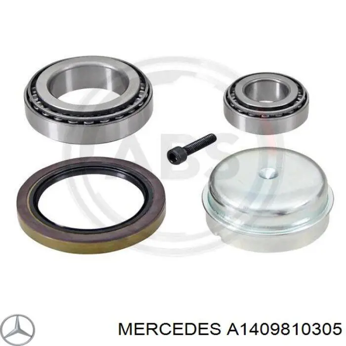 Підшипник ступиці передній, внутрішній Mercedes A1409810305 ціна, від 39.96 USD