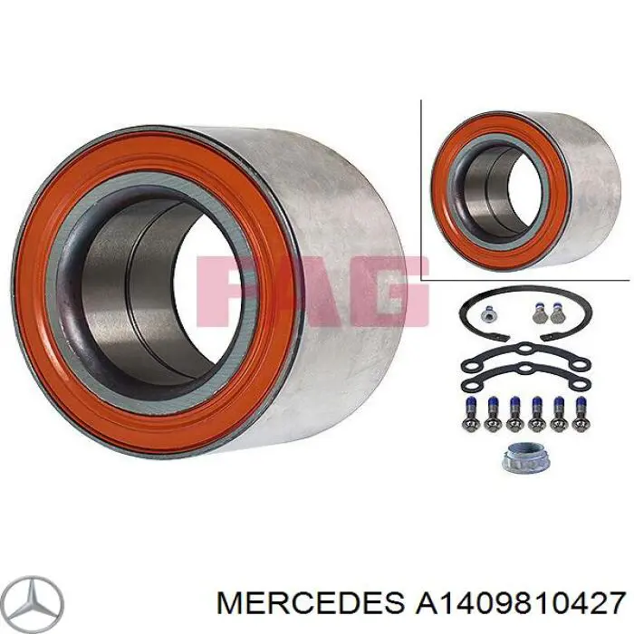 Підшипник задньої ступиці A1409810427 Mercedes