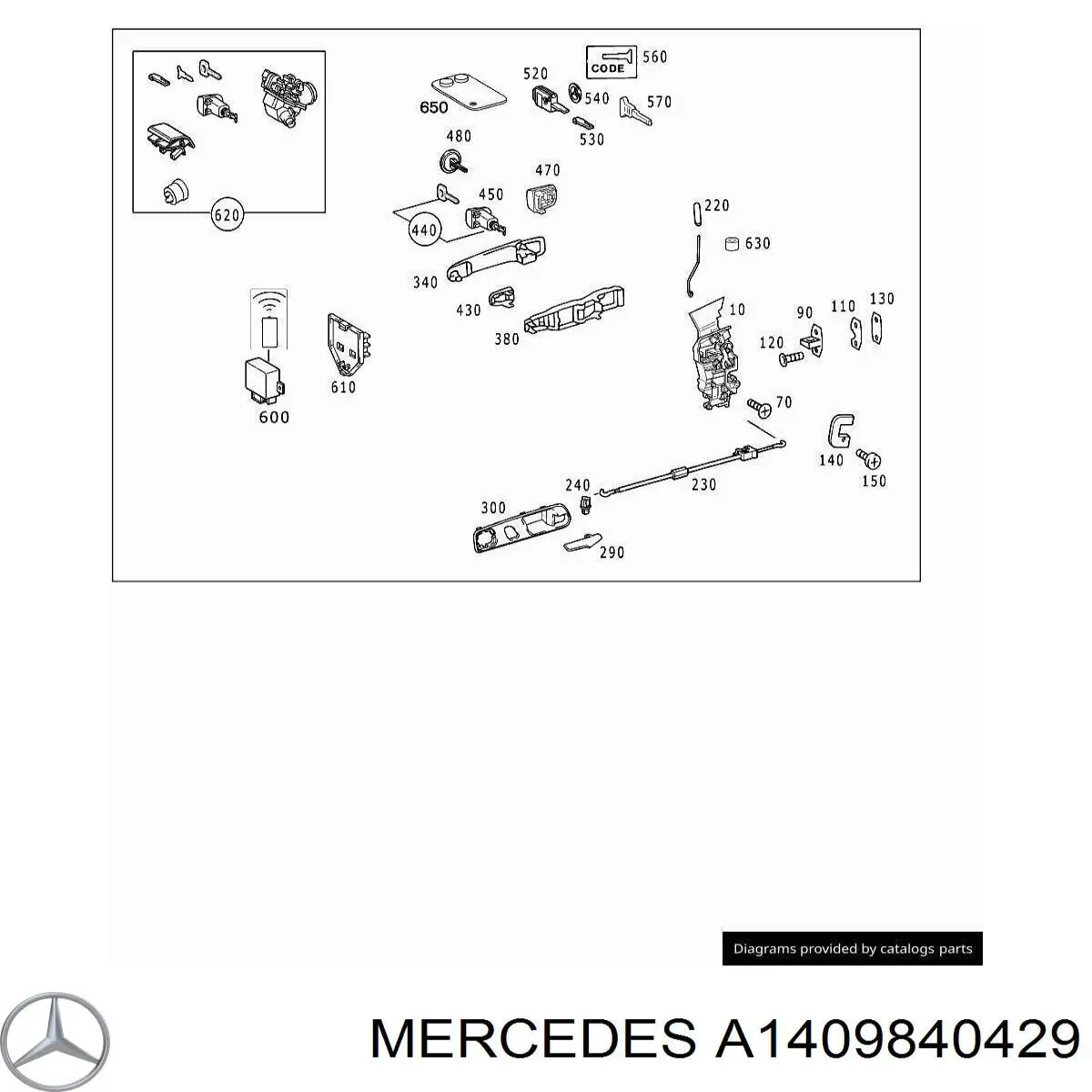  Mercedes A1409840429 ціна, від 1.27 USD