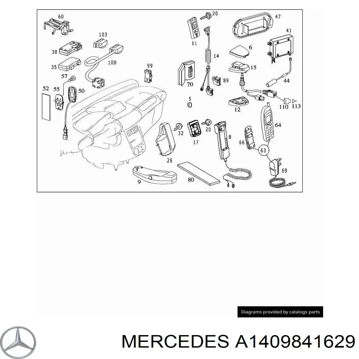  Mercedes A1409841629 ціна, від 1.18 USD