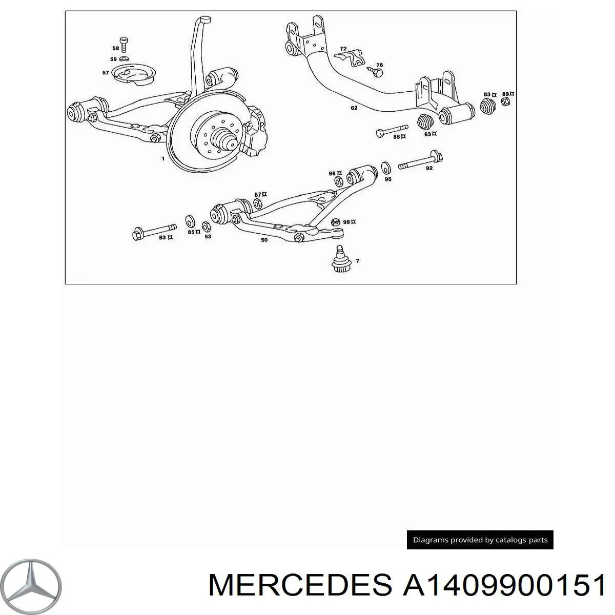  Mercedes A1409900151 ціна, від 10.27 USD