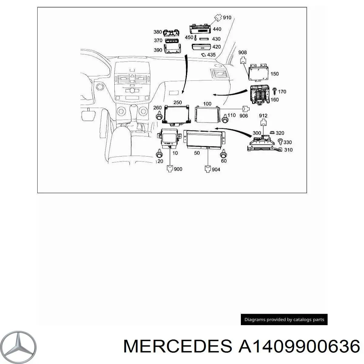 Mercedes A1409900636 ціна, від 2.32 USD