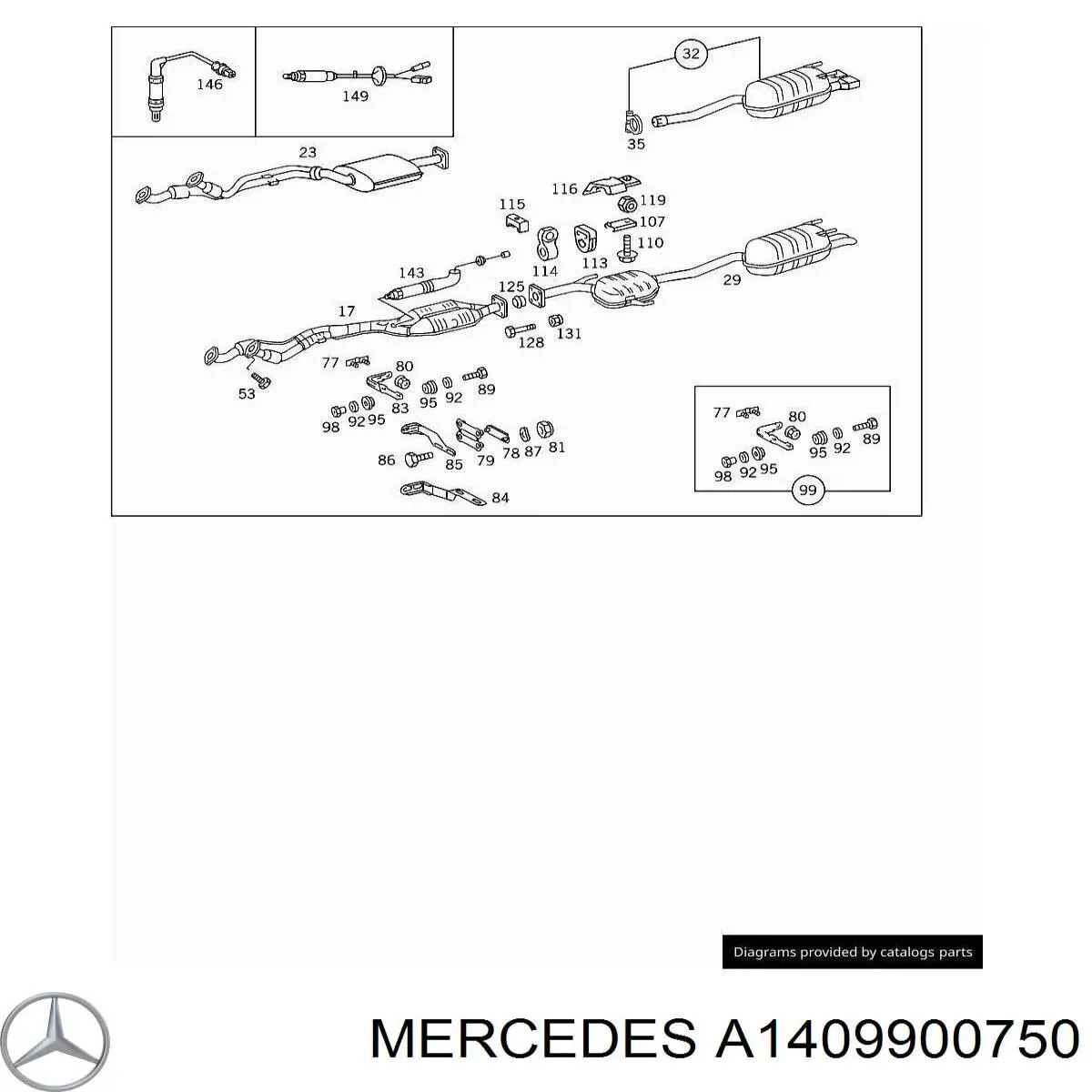 Болт/гайка кріплення Mercedes A1409900750 ціна, від 0.98 USD