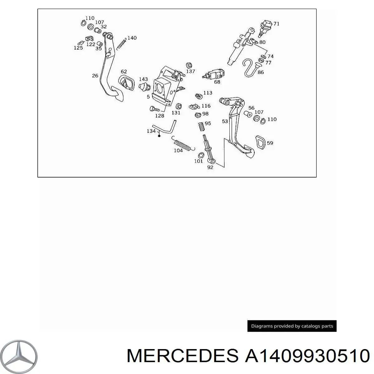  Mercedes A1409930510 ціна, від 1.27 USD