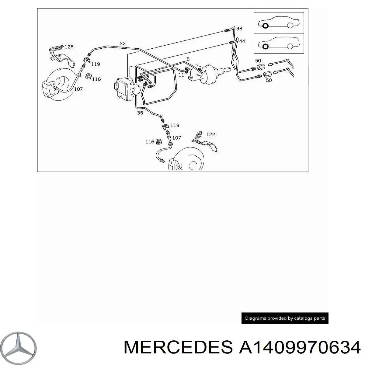 Mercedes A1409970634 ціна, від 1.98 USD