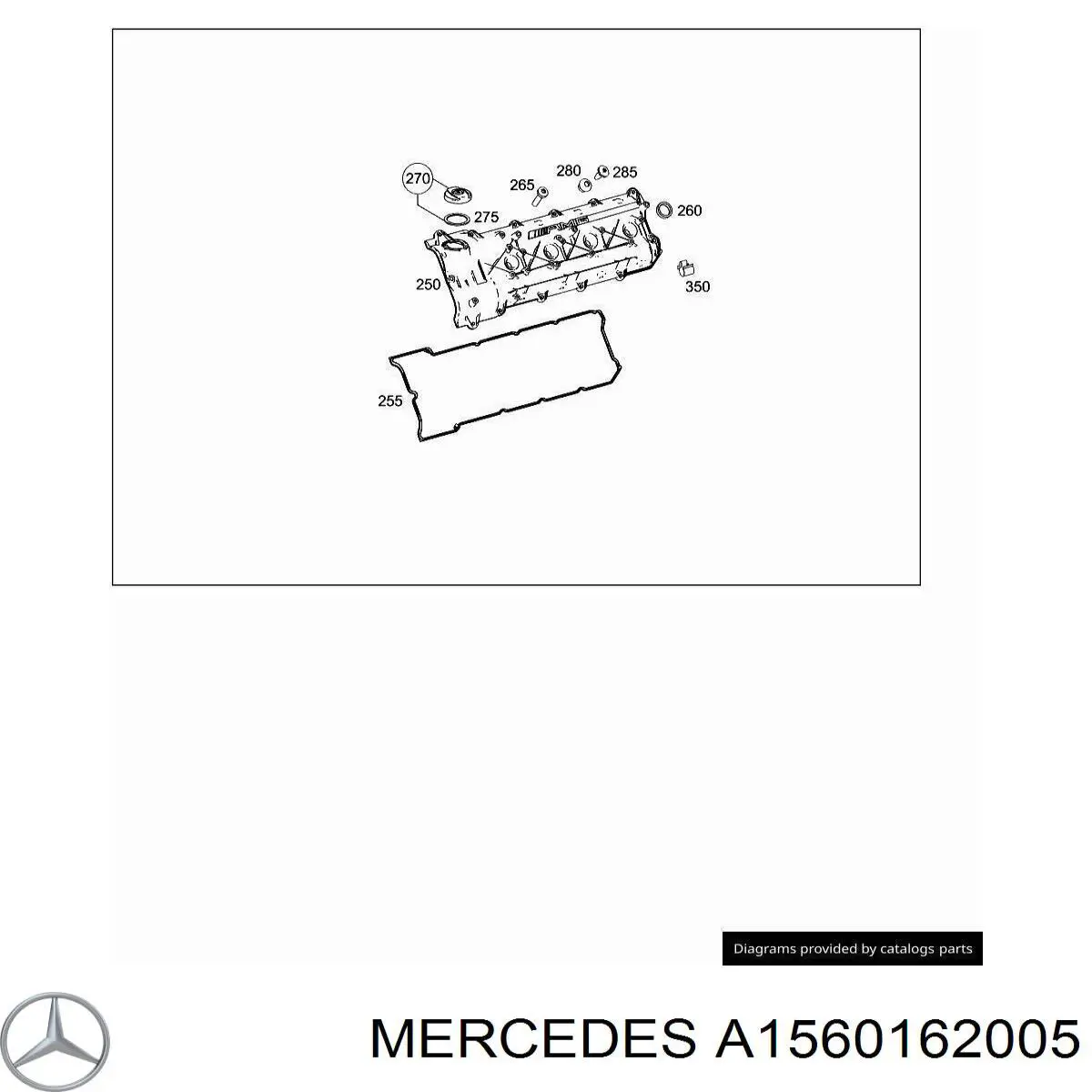 A1560162005 Mercedes Кришка двигуна