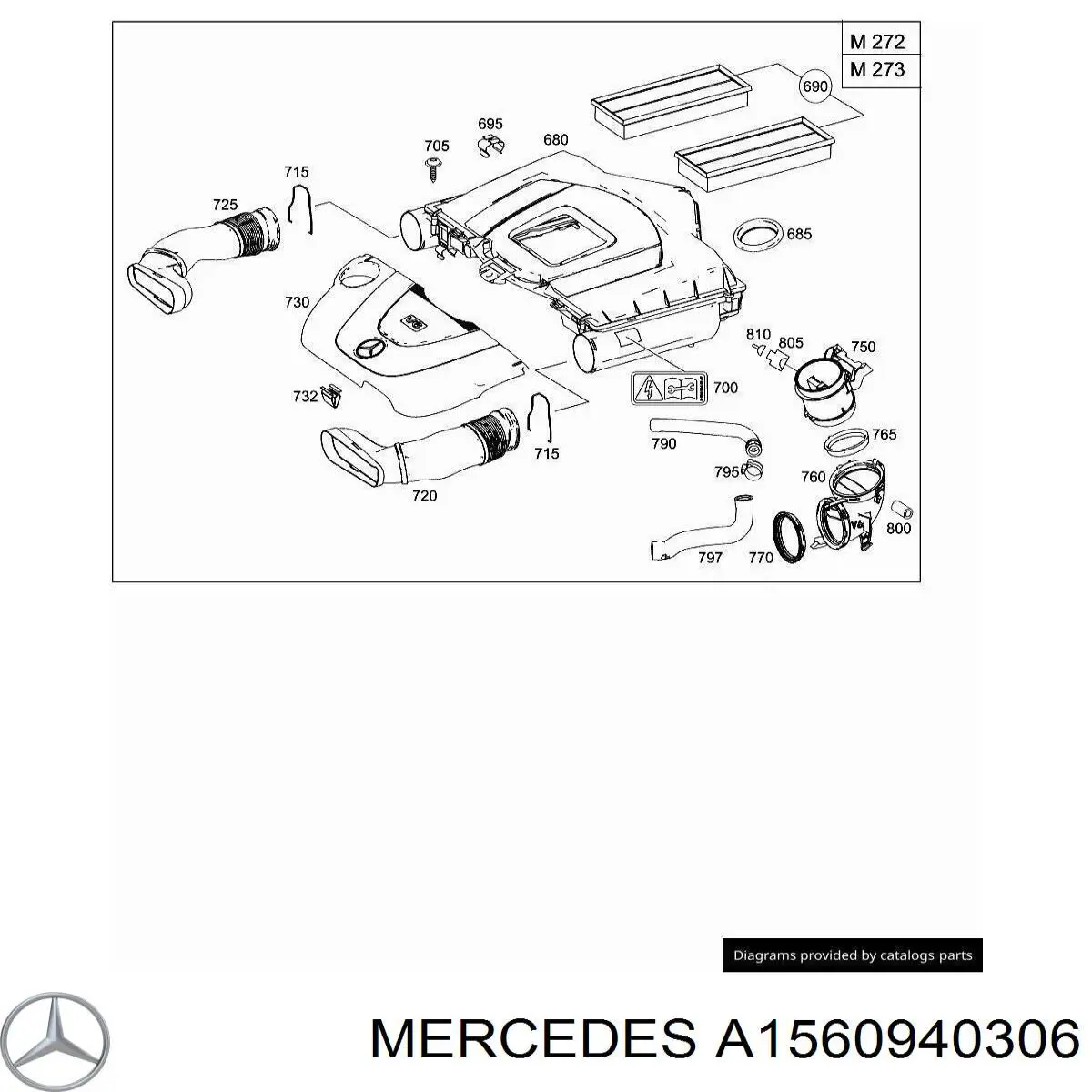  Mercedes A1560940306 ціна, від 318.71 USD