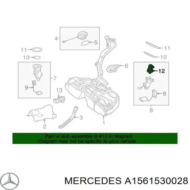 Датчик тиску палива Mercedes A1561530028 ціна, від 41.90 USD