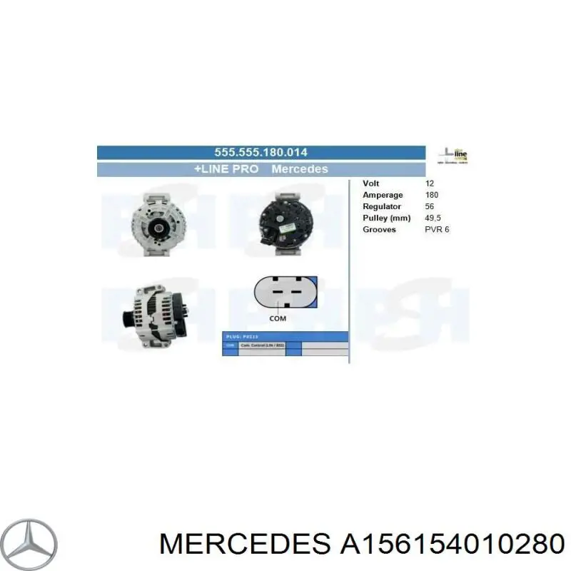 A156154010280 Mercedes генератор