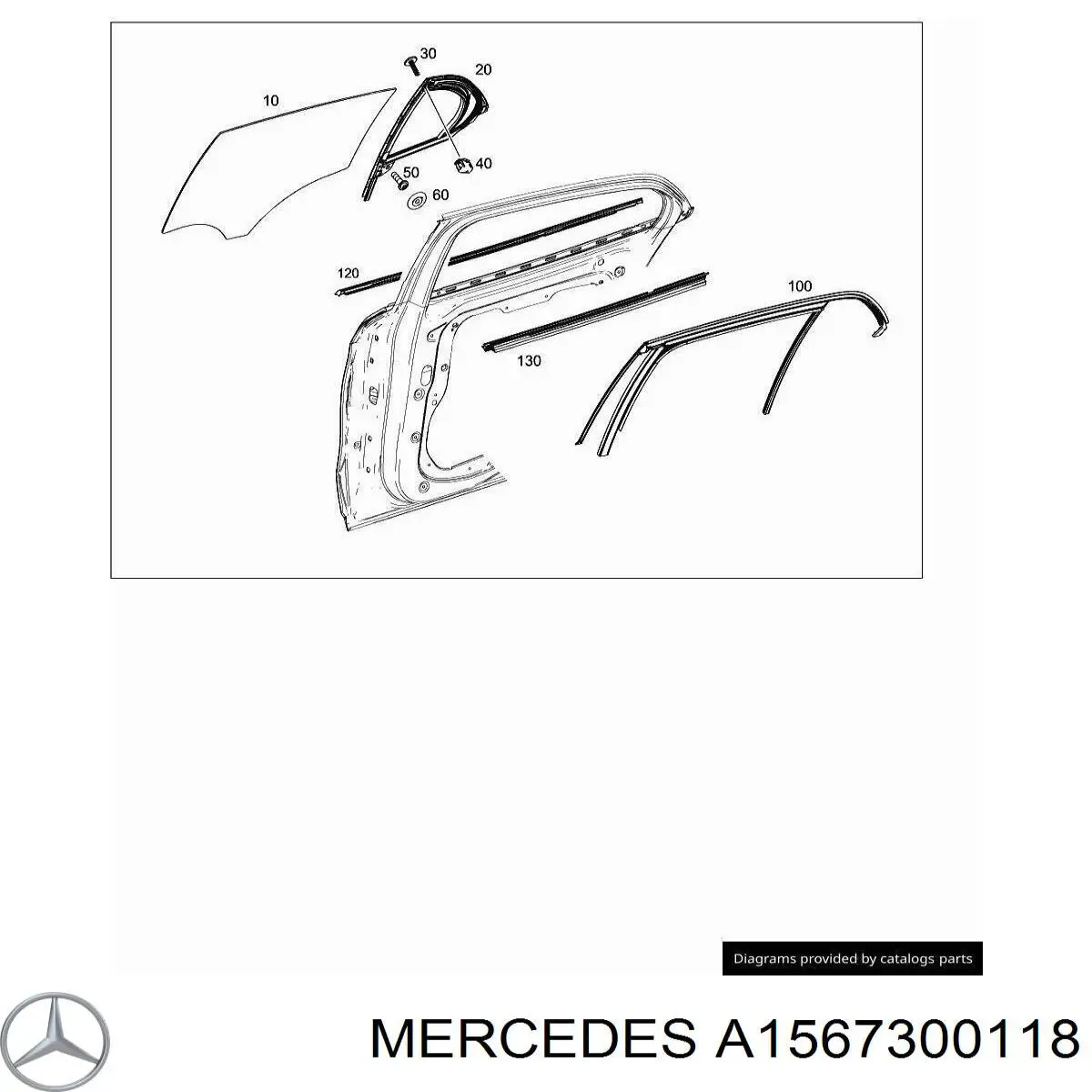 A1567300118 Mercedes Куточок задніх лівих дверей